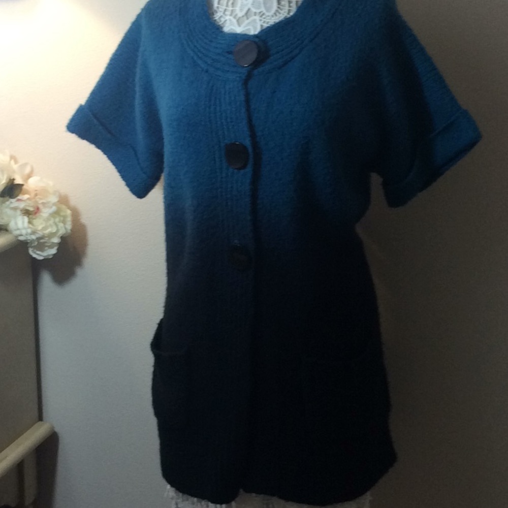 Teal/Black Ombré Sweater